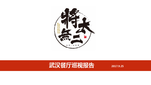 武汉餐厅巡视报告20170925