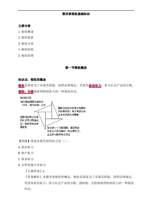 初级经济师财税第四章税收基础知识(1)