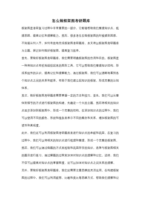 怎么做框架图考研题库