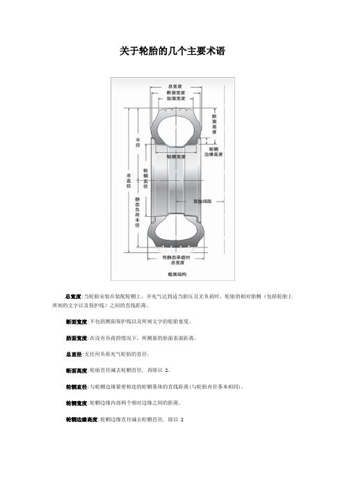 关于轮胎的几个主要术语