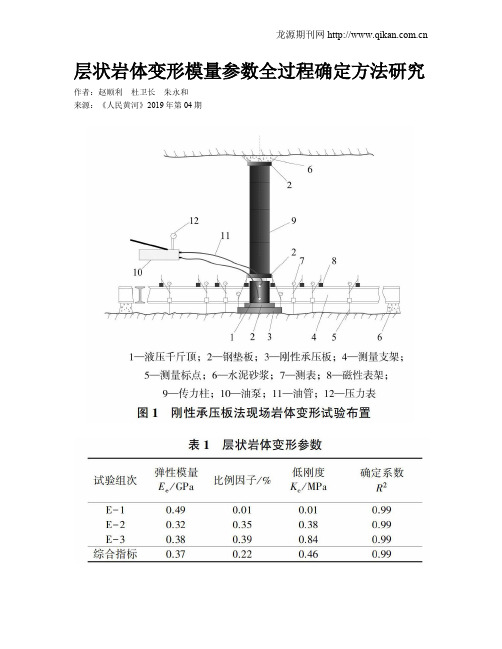 层状岩体变形模量参数全过程确定方法研究