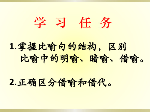 正确使用比喻和借代两种修辞手法