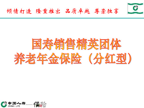 国寿销售精英团体养老年金保险分红型介绍与实施细则