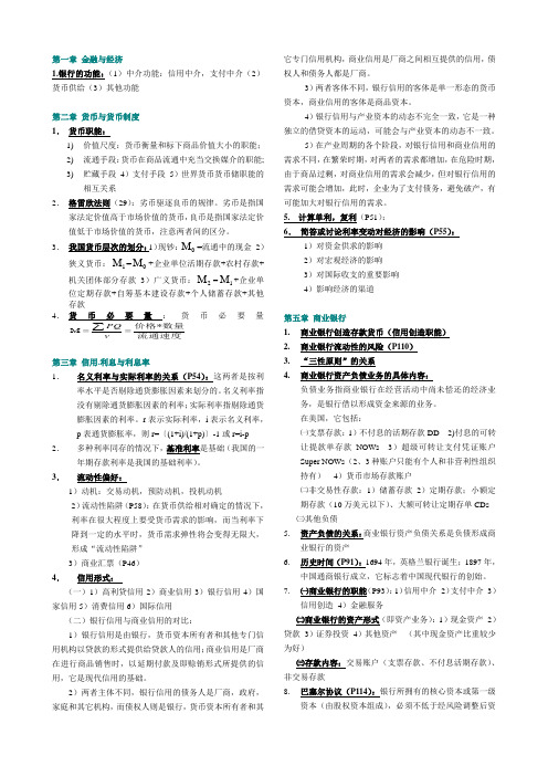 货币银行学 戴国强 大纲