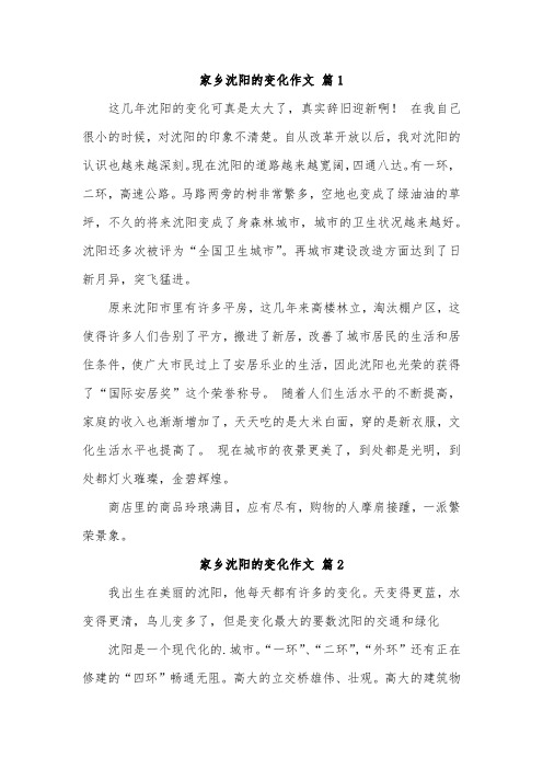 我的家乡沈阳作文80字