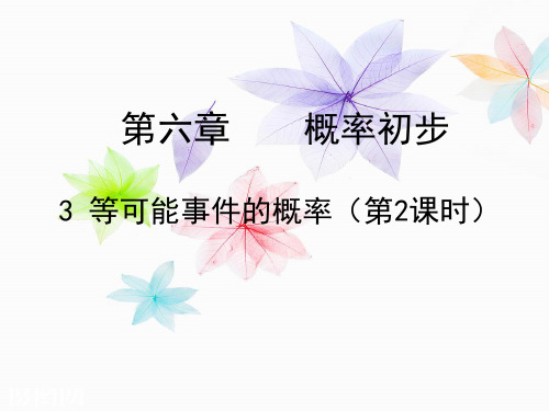 北师大版七年级下册数学 6.3等可能事件的概率 (第二课时)