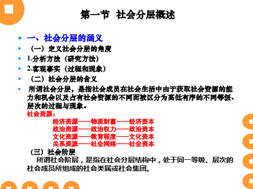 社会学 第八章 社会分层(social stratification)精品文档20页