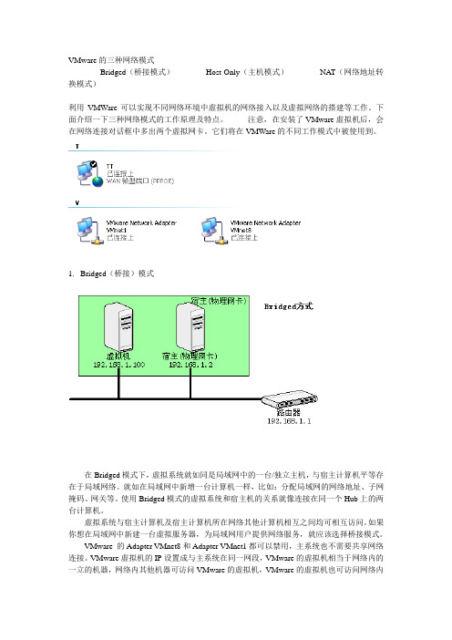 VMware的三种网络模式