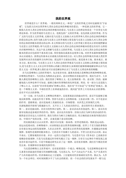 我的世界观