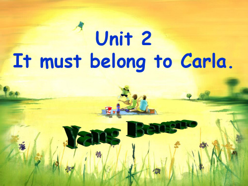 九年级英语上册 Unit 2 It must belong to Carla第二课时课件 鲁教版