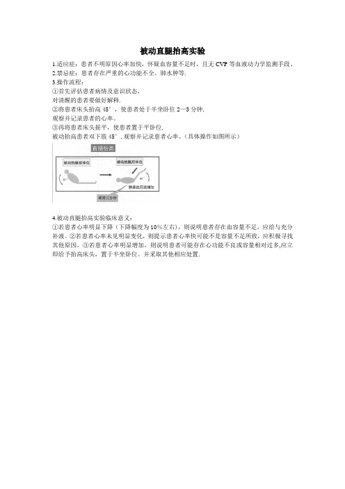 被动直腿抬高试验