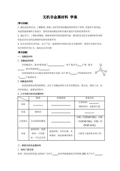 无机非金属材料 学案