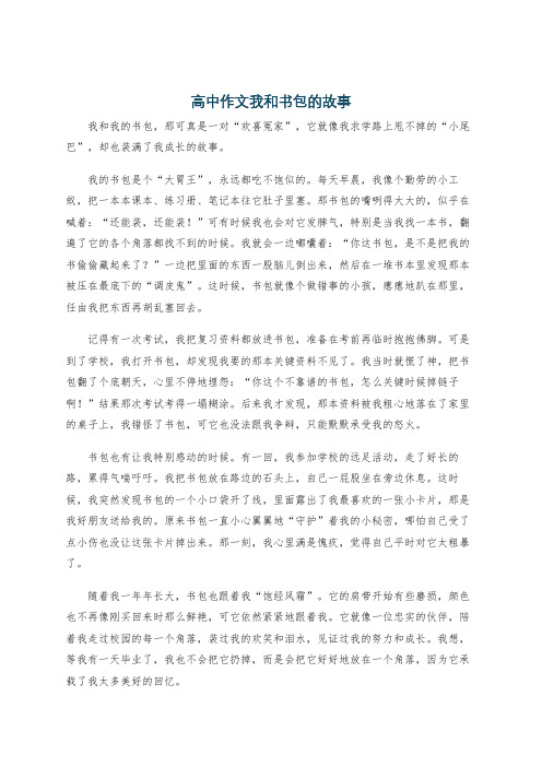 高中作文我和书包的故事