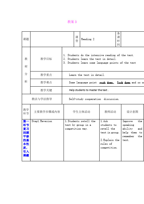 1.2 U7  Memory 教案(牛津上海版八年级上册)