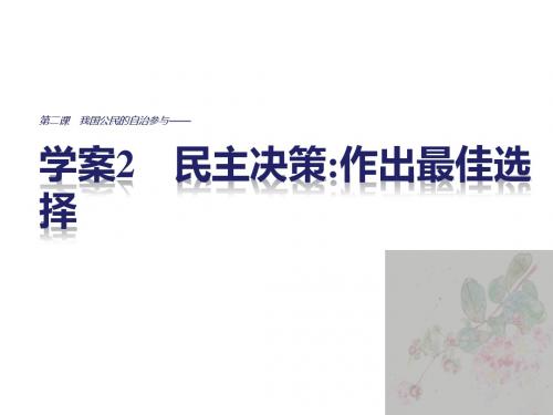 高中政治(人教版必修二)配套课件：第一单元 公民的政治生活 第二课 2