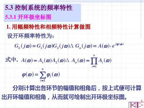 自动控制原理-5.3 控制系统的频率特性