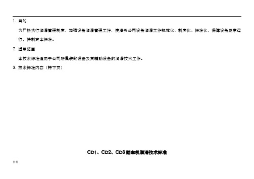 设备润滑技术标准