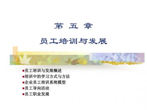 第五章 员工培训与发展