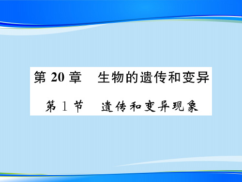 20.1 遗传和变异现象 2020秋北师大版八年级上册生物课件