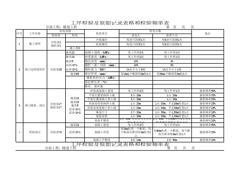 隧道检验频率217