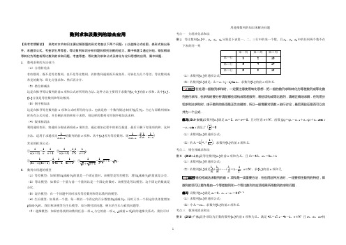 2015高考数学二轮复习名师知识点总结：数列求和及数列的综合应用