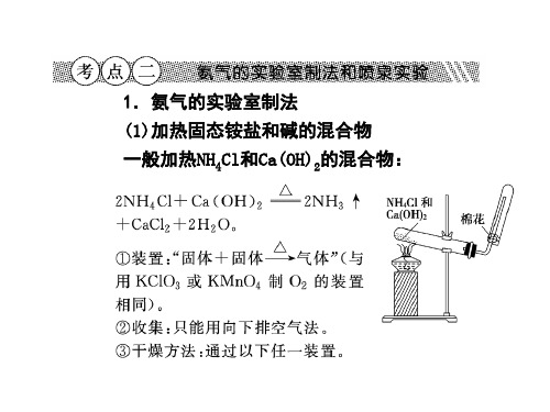 演示文稿1实验室制取氨气、喷泉实验