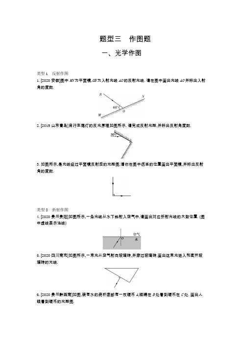 2021年中考物理题型过关   题型三作图题