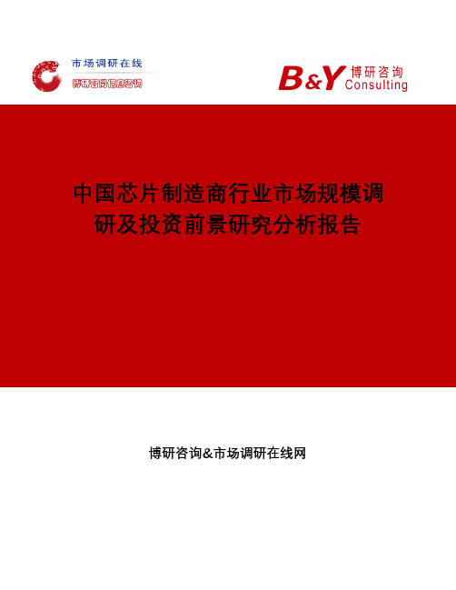 中国芯片制造商行业市场规模调研及投资前景研究分析报告