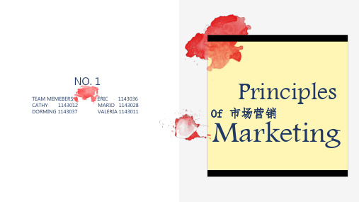 PRINCIPLES OF MARKETING