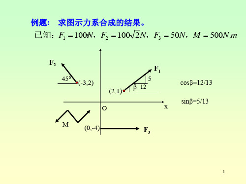 [理学]理论力学--5平面任意力系