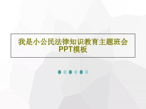 我是小公民法律知识教育主题班会PPT模板共21页