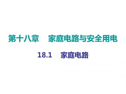 九年级物理下册18.1家庭电路课件(新版)粤教沪版 (1)