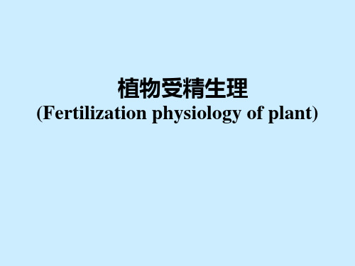 植物受精生理 PPT课件