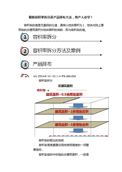 最新容积率拆分及产品排布大法，地产人必学！