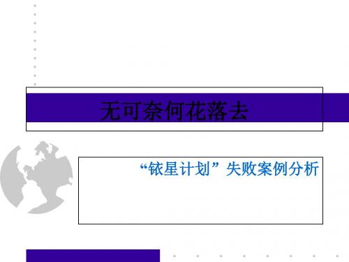 “铱星计划”失败案例分析 共25页