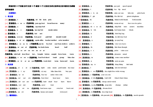 英语共有48个音素