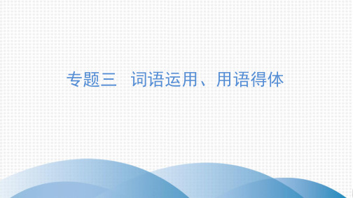 2020广东中考语文考前专题复习--- 词语运用、用语得体(精华版)