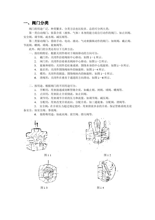 阀门分类