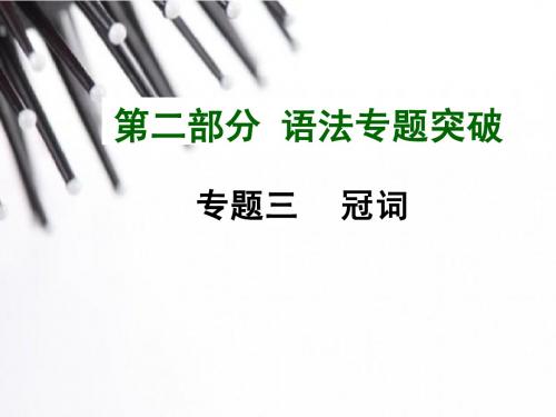 2015中考英语语法专题复习_专题三 冠词(共28张PPT)