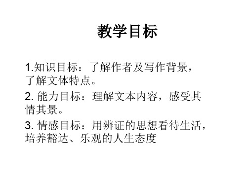 《前赤壁赋》教学 PPT课件