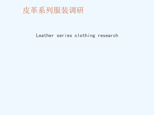 皮革系列服装调研