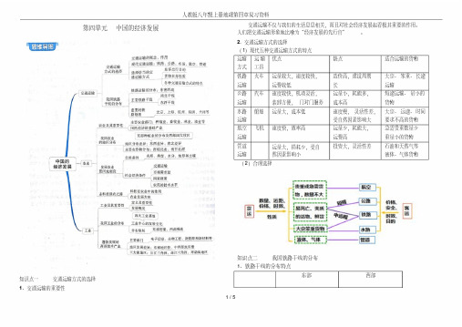 人教版八年级上册地理第四章复习资料