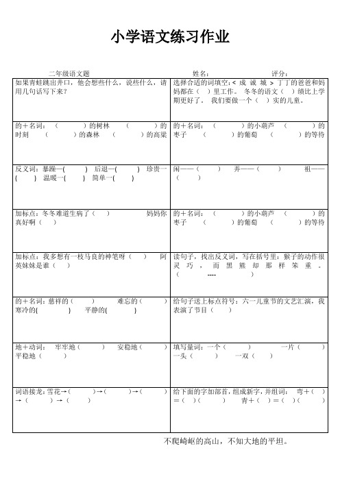 小学二年级语文精题选做III (28)