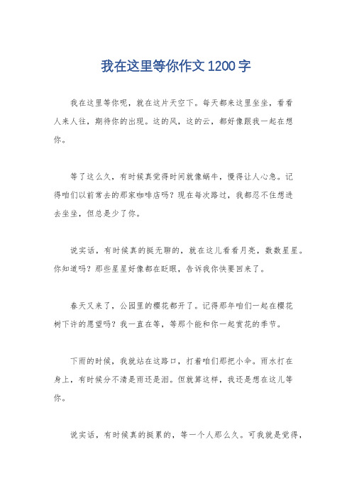 我在这里等你作文1200字