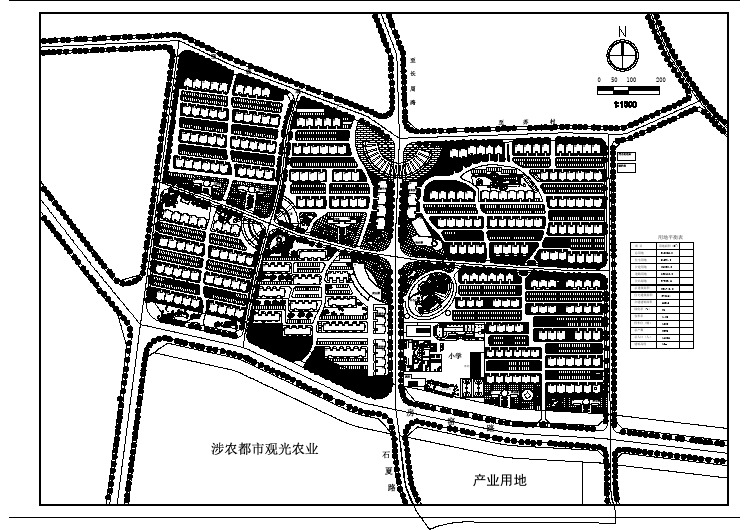 310805平米村镇规划总cad施工图