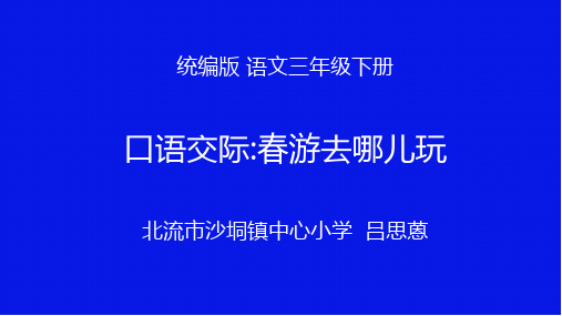 人教部编版小学语文三年级下册 口语交际一：春游去哪儿玩 名师教学课件PPT