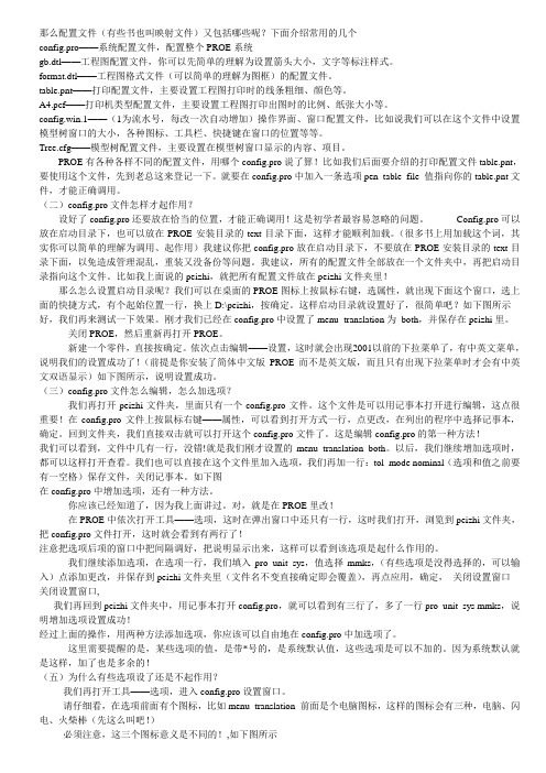 proe_配置解疑