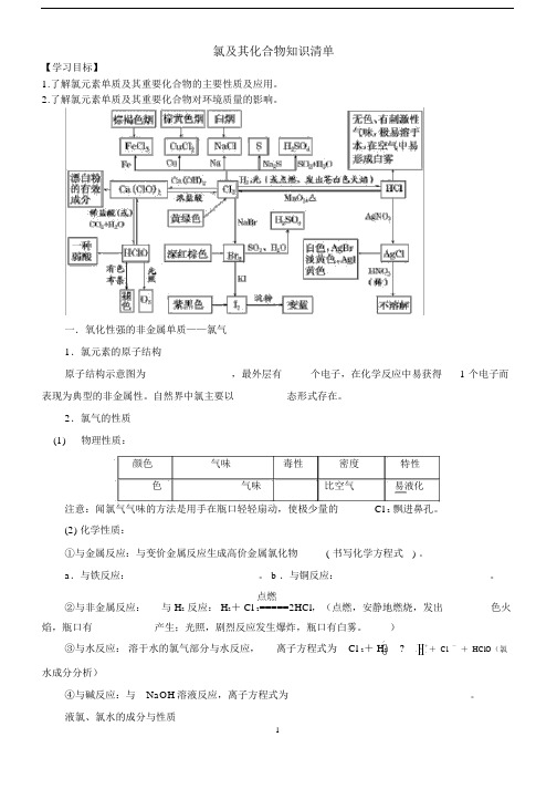 氯及其化合物知识清单.docx