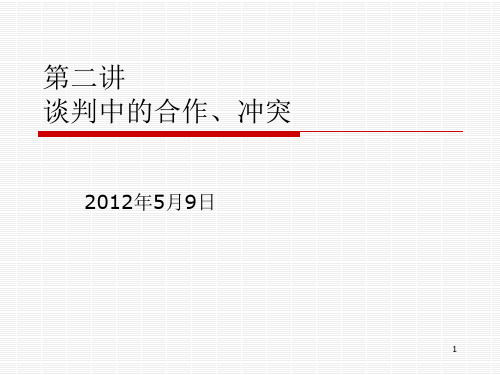 第二讲-谈判的冲突、合作PPT优秀课件
