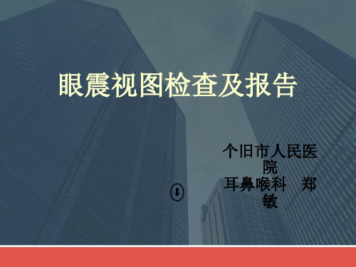 眼震视图检查及报告